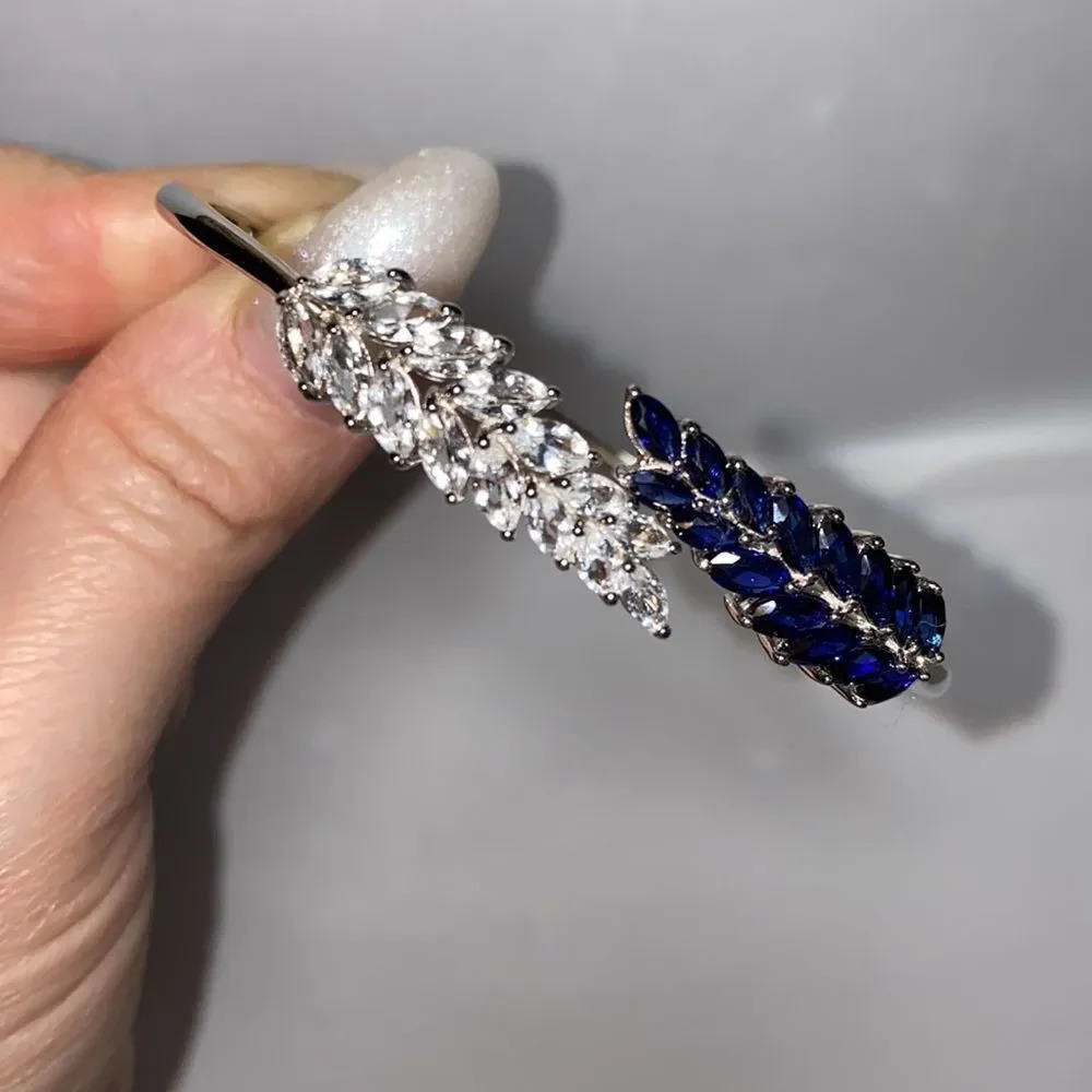 Lab created sapphire bracelet - Picture 4 of 6